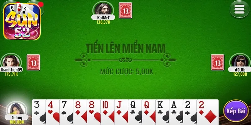 Khái niệm về tựa game đánh bài tiến lên tại SUN52