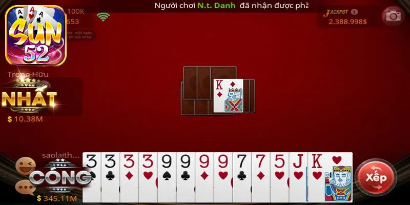 Luật chơi tiến lên miền Nam
